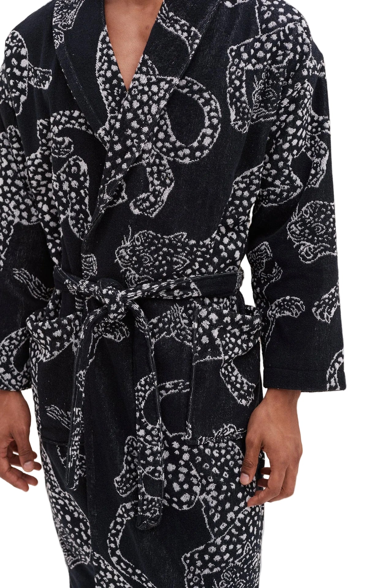 UNISEX TOWEL ROBE -jag black