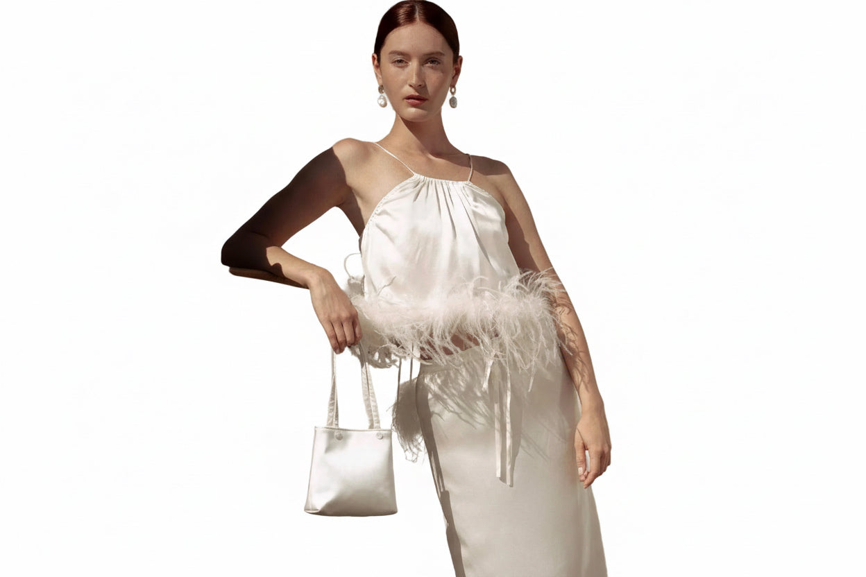Bride-To-Be Edition Silk Top and Skirt Set