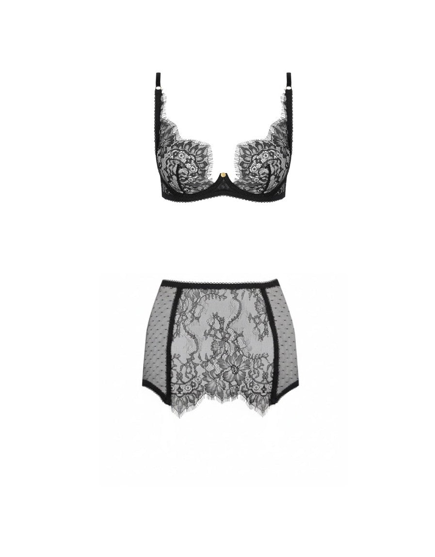 INSPIRATION DIVINE SCARF BRA - BLACK