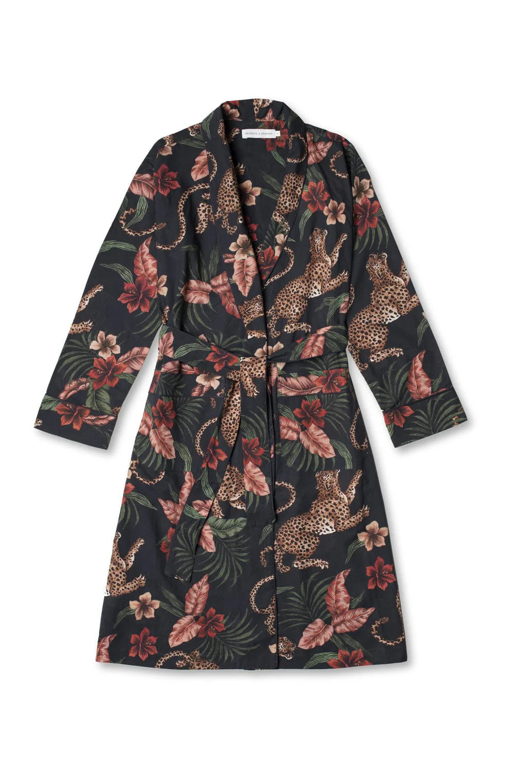 cotton robe -navy