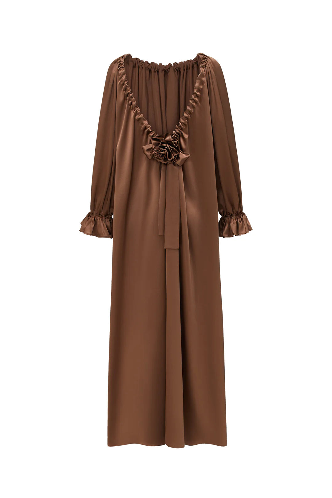 Tuscan Bloom Silk Gown Robe