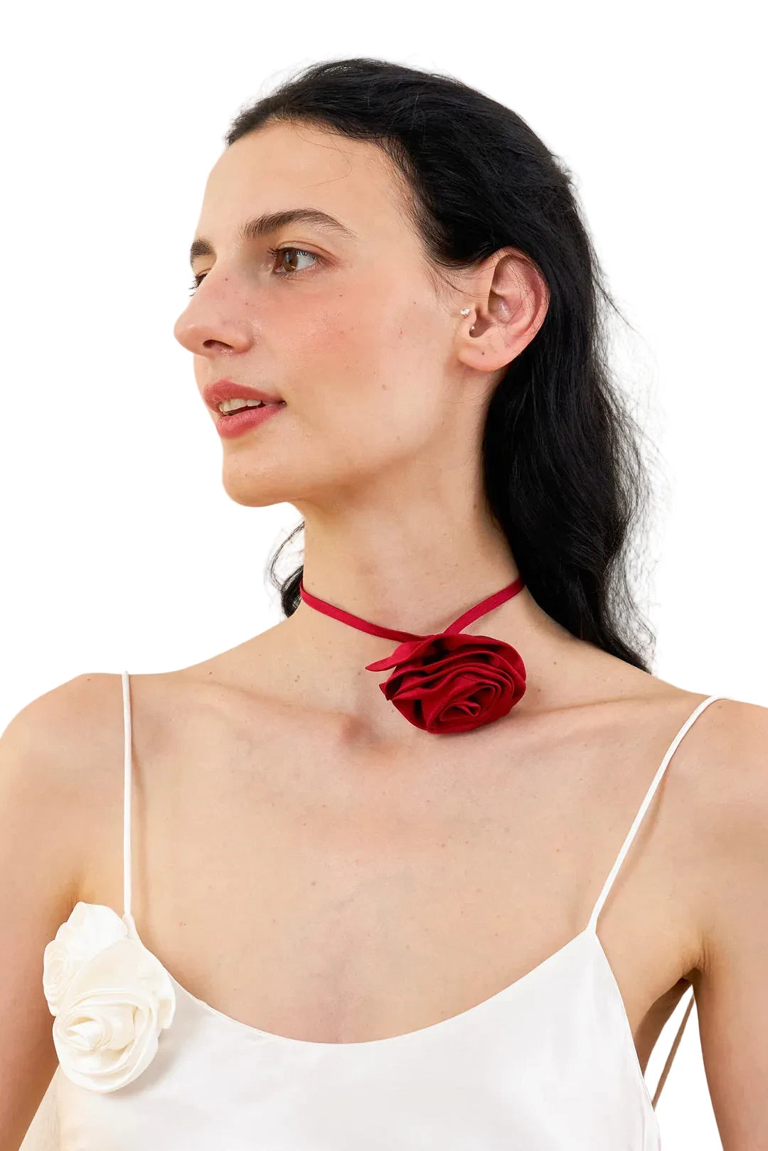 Tuscan Rose Silk Choker