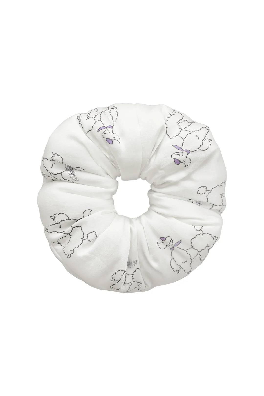 Puppy Edition Diamond Poodle Silk Scrunchies