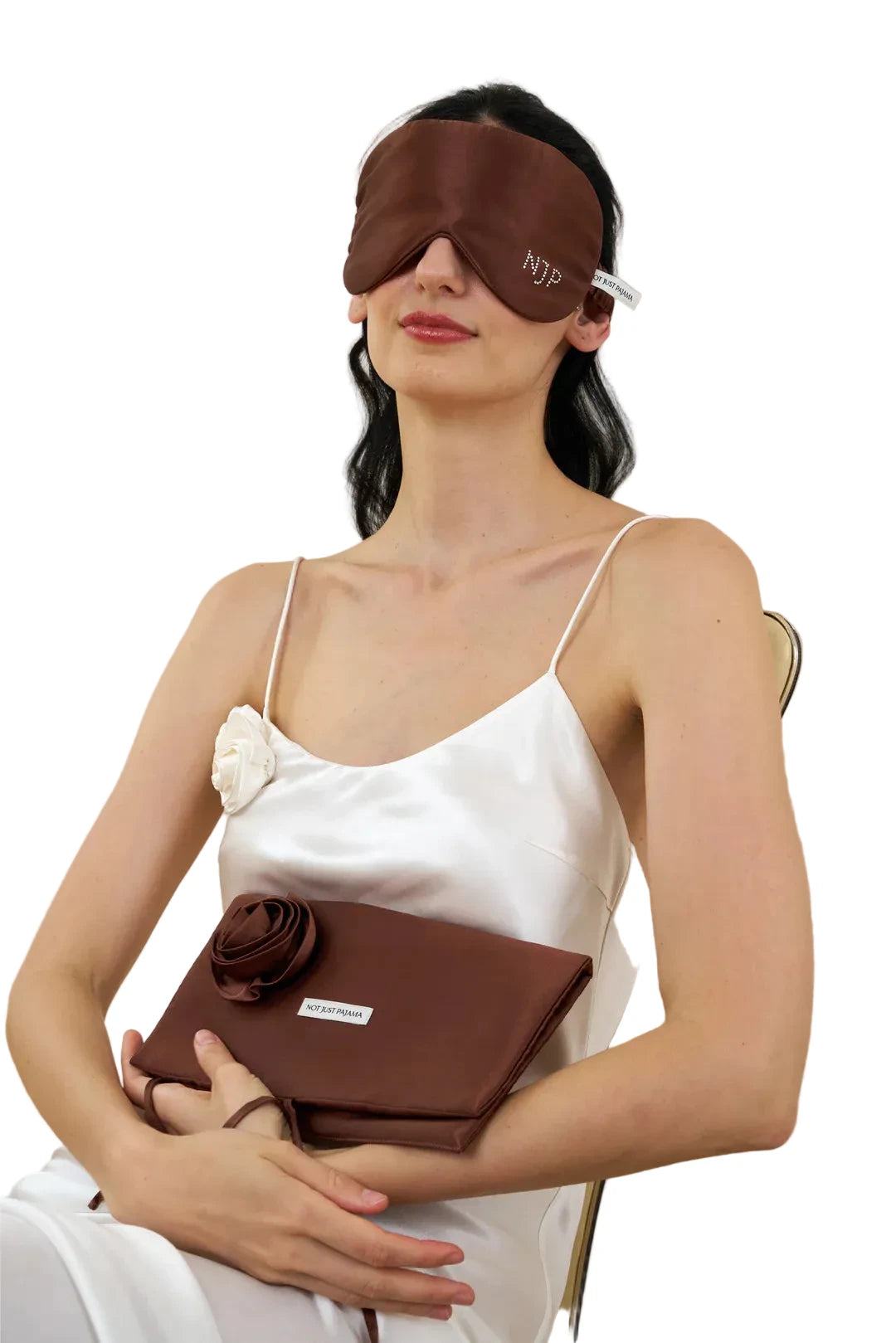 Tuscan Rose Silk Eye Mask & Pouch Set