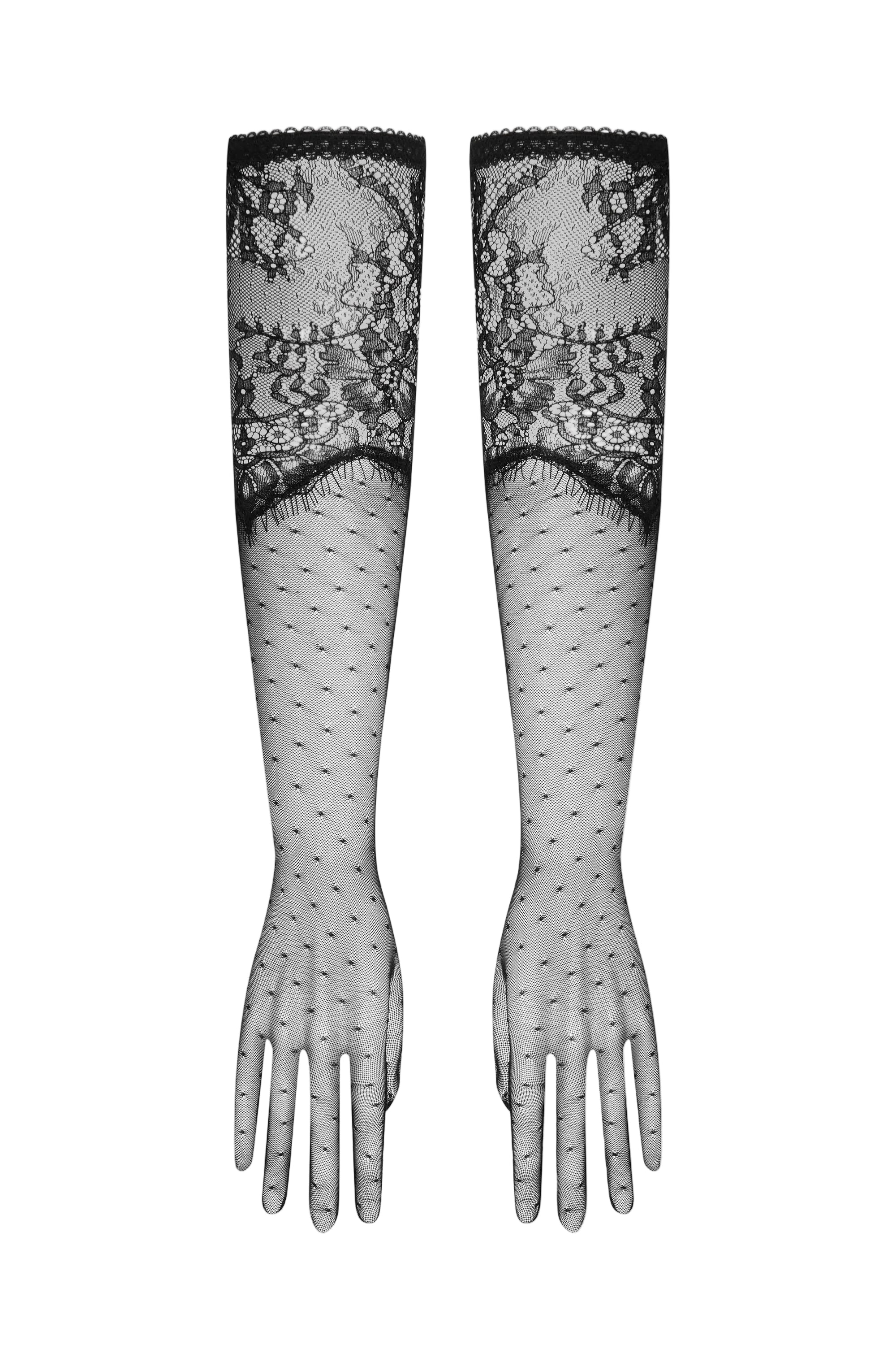 INSPIRATION DIVINE - LACE AND PLUMETIS (OPERA GLOVES) - 562456