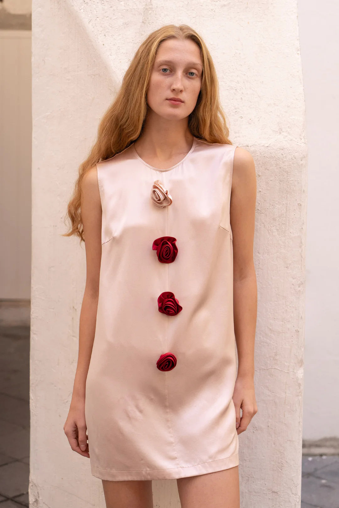Tuscan Bloom Silk Sleeveless Dress