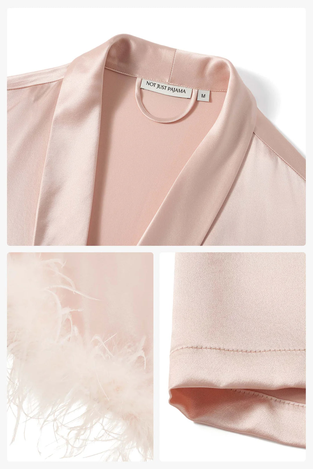 Exclusive: Bride-To-Be Edition Silk Robe with Feathers