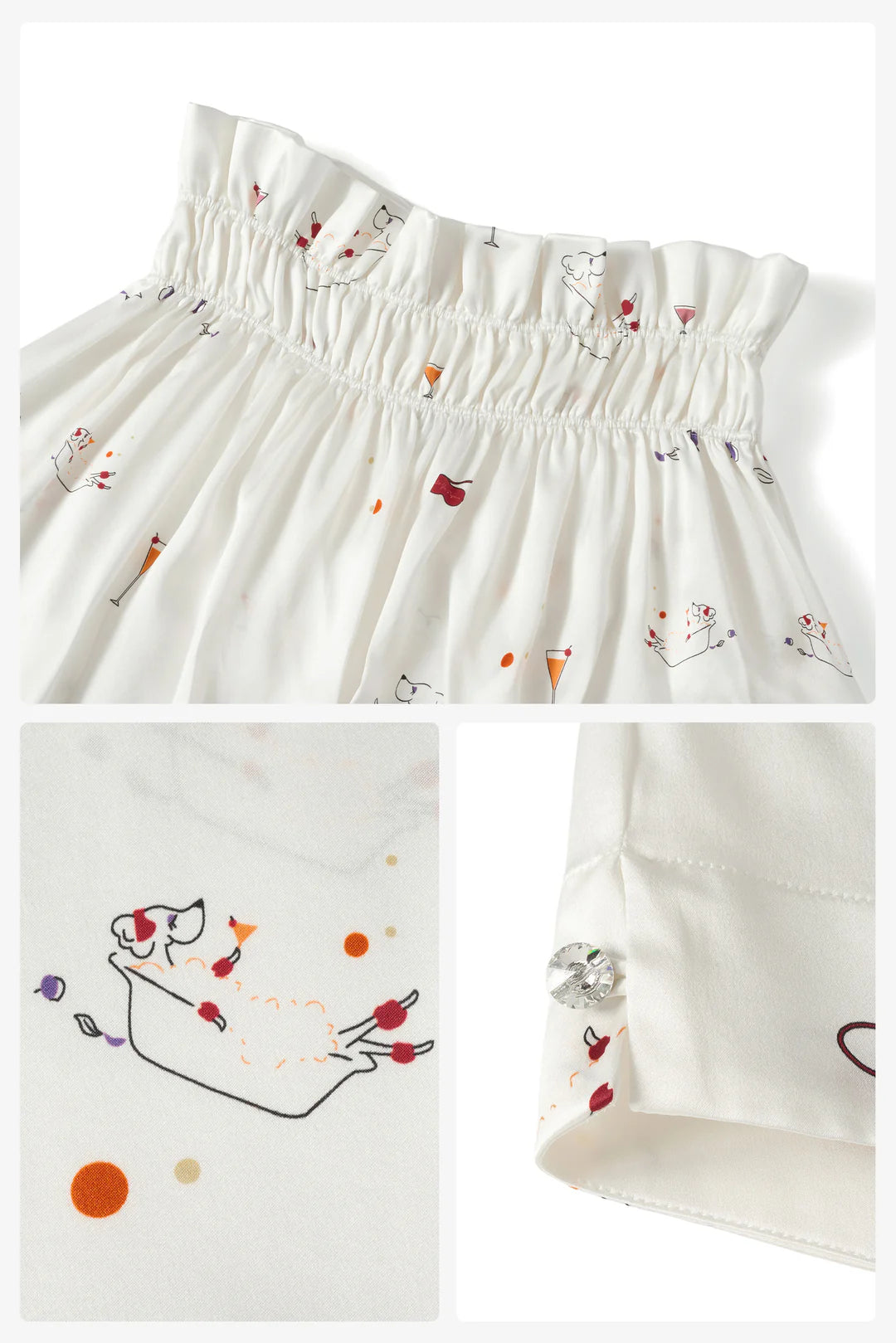 Bubbles Poodle Silk Set