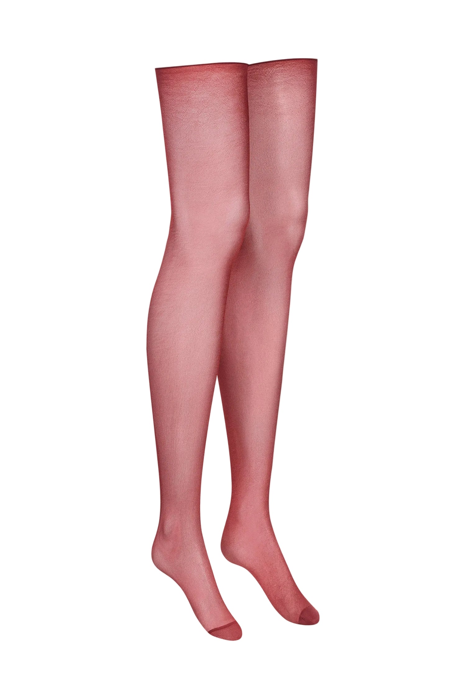 Burgundy Cut and curled stockings 20D - Les Coquetteries 563300