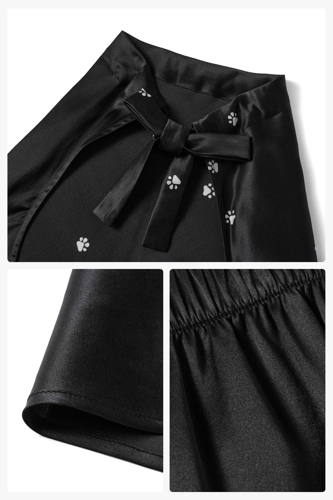 Puppy Paw Print Silk Halter Set
