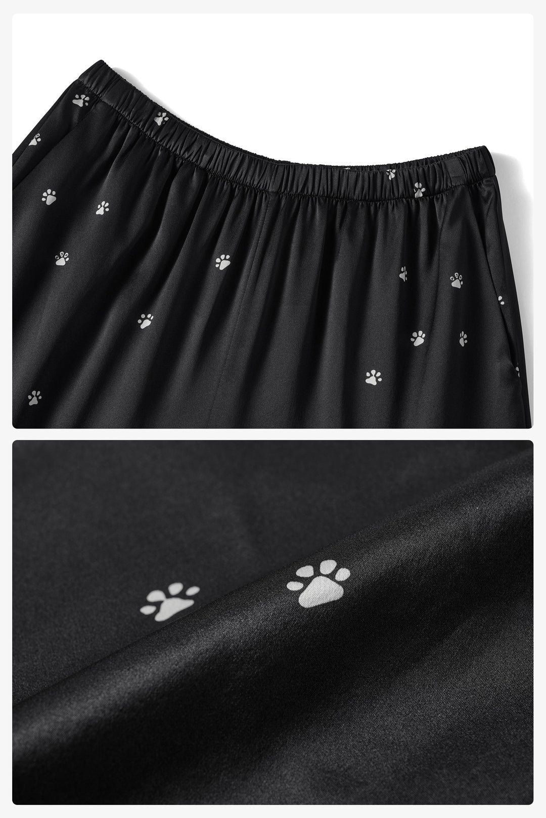 Puppy Paw Print Silk Halter Set